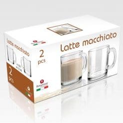 Taza de Cafe Latte Macchiato de Vidrio BORGONOVO - Set 2 Tazas