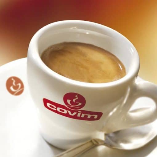 Taza de Cafe Espresso de Porcelana COVIM. En excelente espresso italiano.