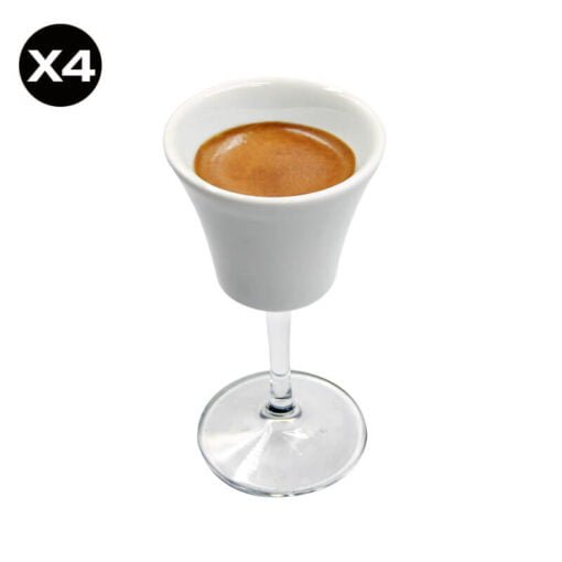 Taza de Café Espresso CAFLUTTINO VIVALDI - Porcellane D'ANCAP - Set de 4 tazas