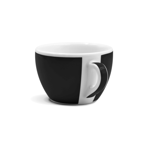 VERONA Millecolori Negra ANCAP - Tazas de porcelana c/plato perfecta para Café Americano, Capuchino, Té.