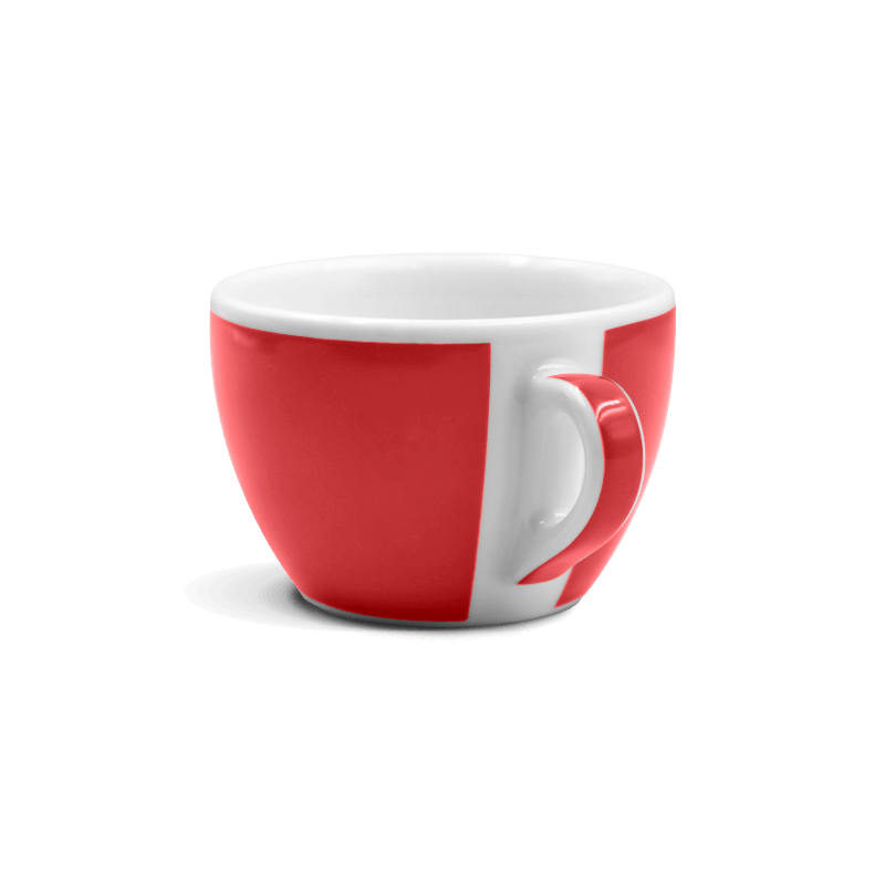 VERONA Millecolori roja ANCAP - Tazas de porcelana c/plato perfecta para Café Americano, Capuchino, Té.
