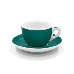 VERONA Millecolori Verde ANCAP - Tazas de porcelana c/plato perfecta para Café Americano, Capuchino, Té.