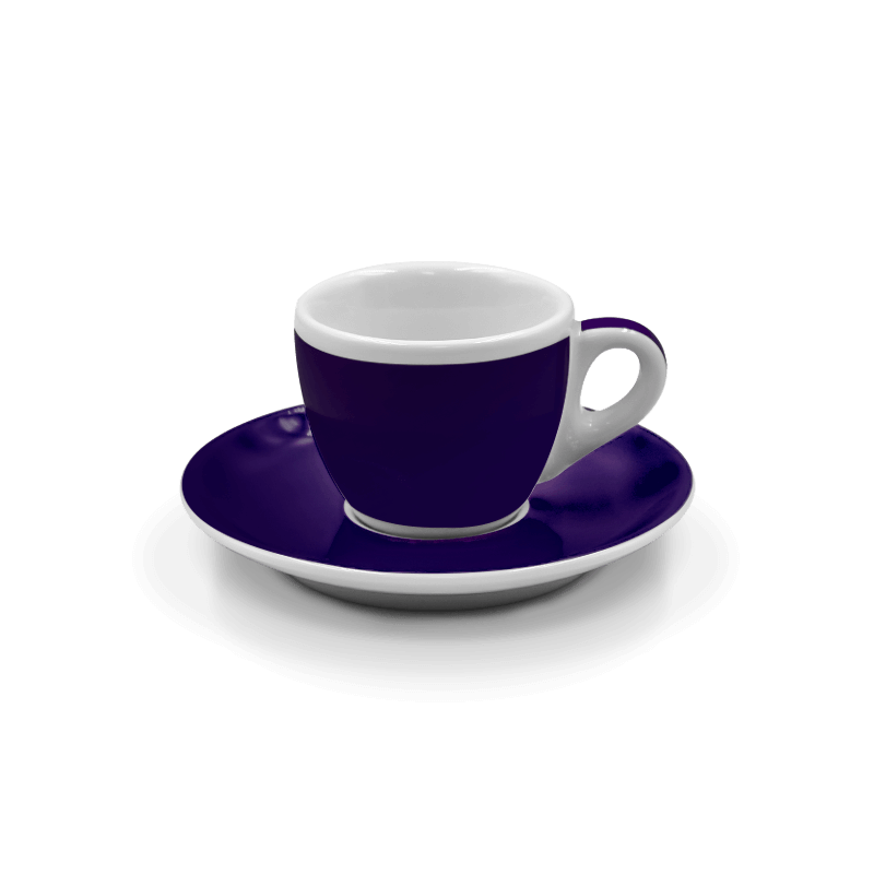 Taza de Café espresso c/ plato MILLECOLORI azul Modelo VERONA - ANCAP