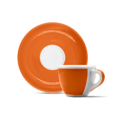 Taza de Café espresso c/ plato MILLECOLORI naranja Modelo VERONA - ANCAP