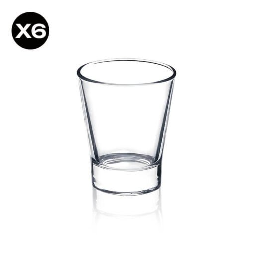 Vasito/taza de vidrio para agua, postres, café espresso.
